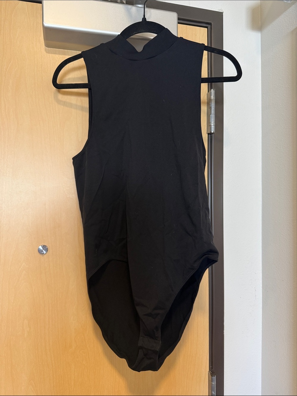 a new day Black Sleeveless Mock Neck Bodysuit